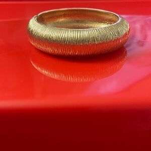 Textured Gold Bangle Bracelet